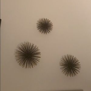 Bronze circle spiked wall art